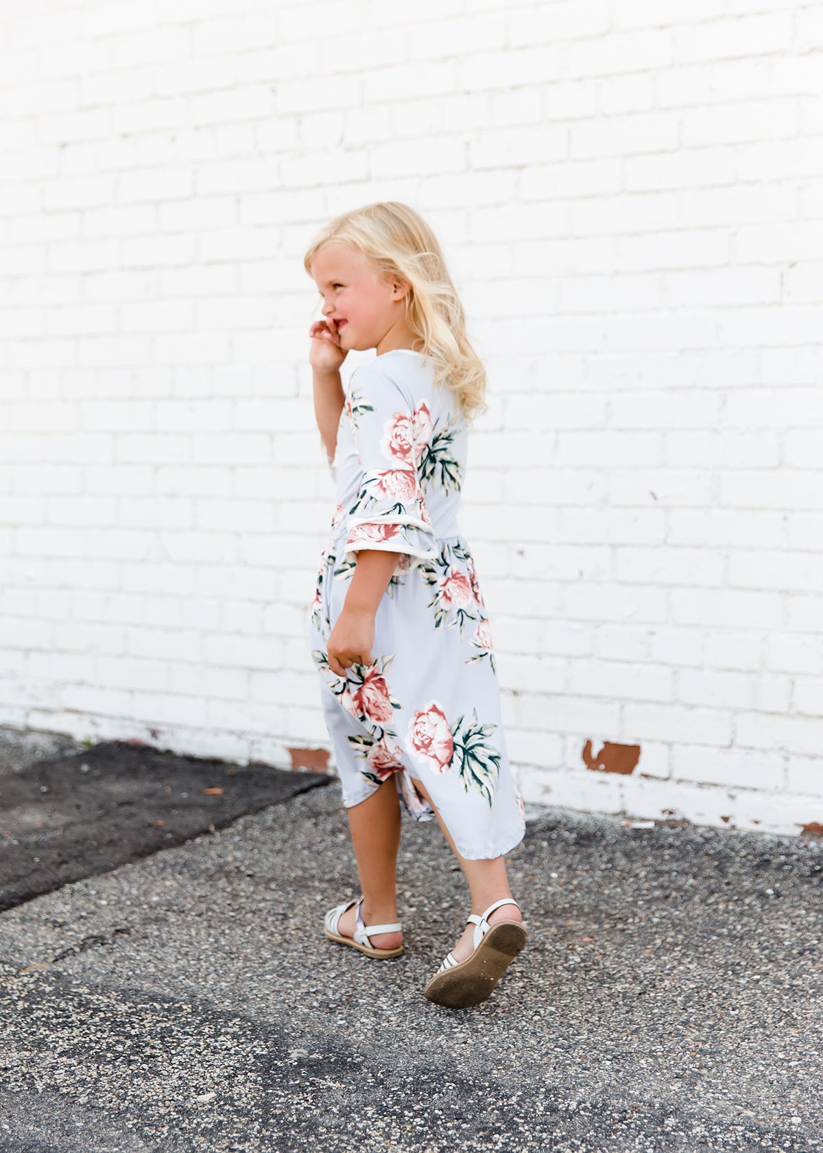 Summer Sky Floral Midi Dress Dresses