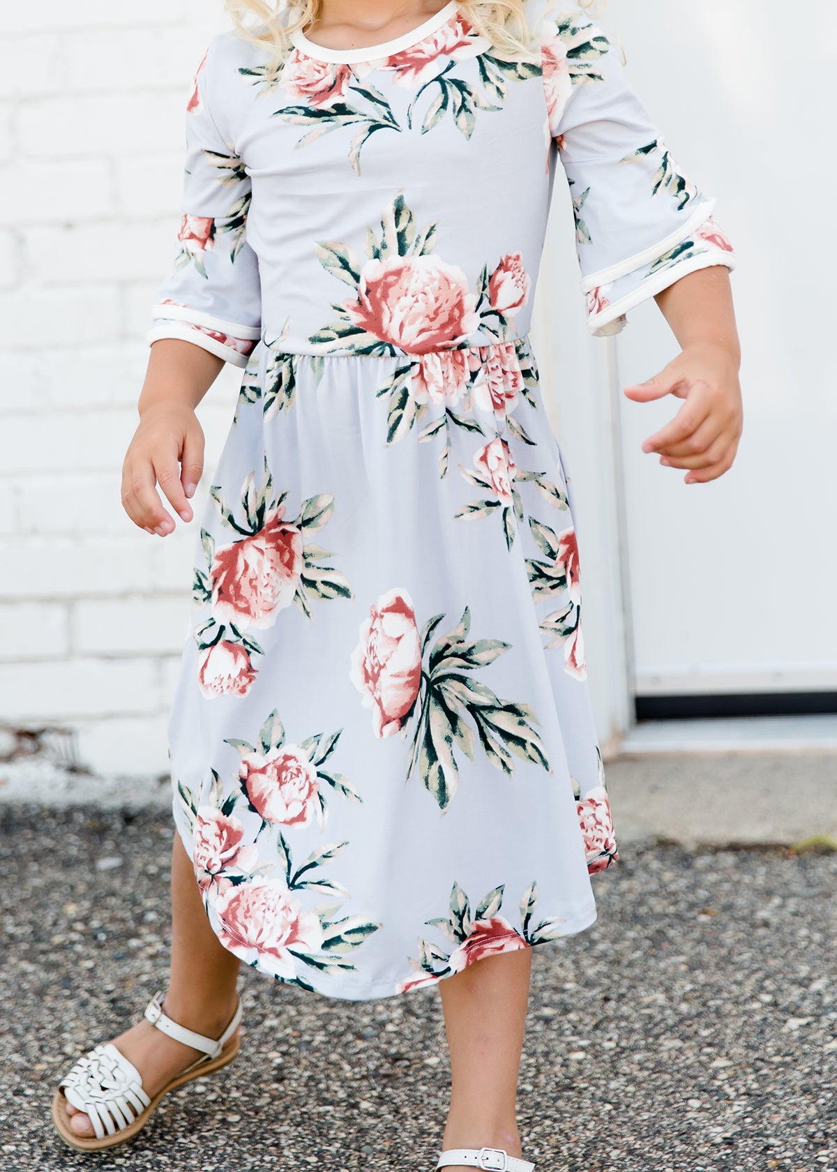 Summer Sky Floral Midi Dress Dresses