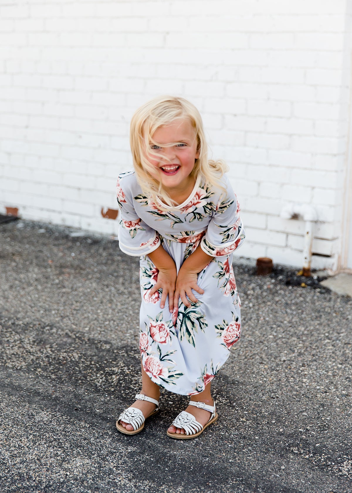 Summer Sky Floral Midi Dress Dresses