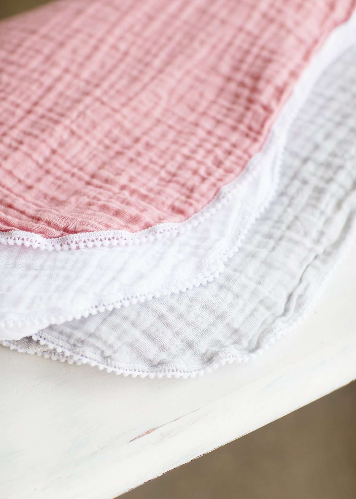 Swaddle Blanket with Pom Trim-FINAL SALE Home & Lifestyle