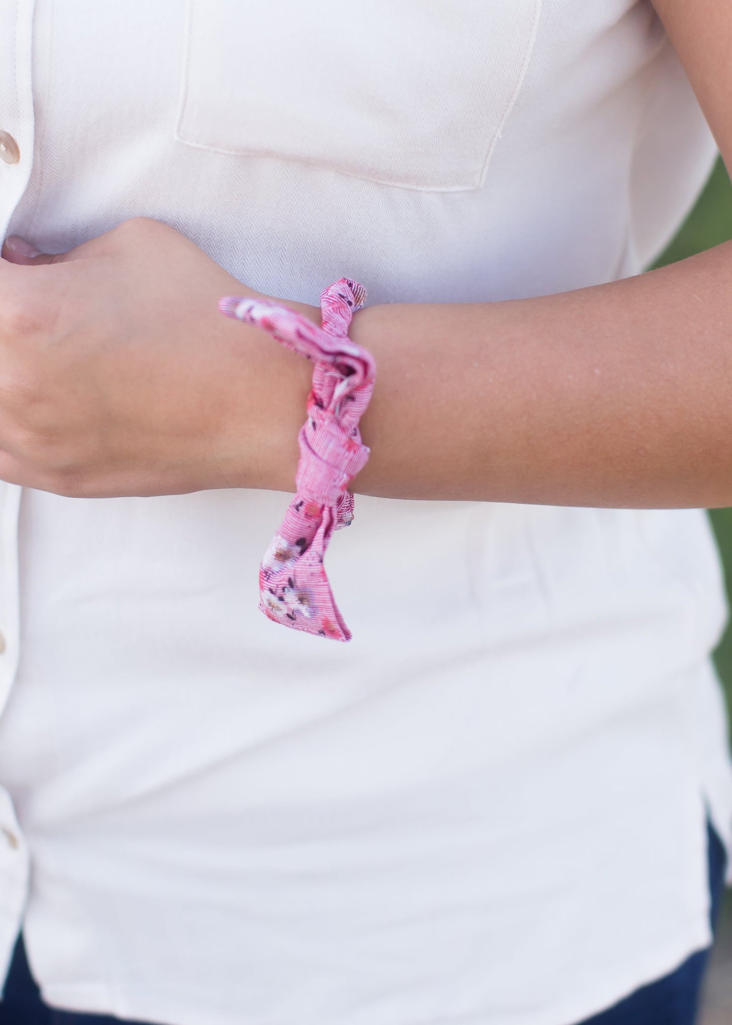 Sweet Floral Bow Hair Scrunchie - FINAL SALE Accessories