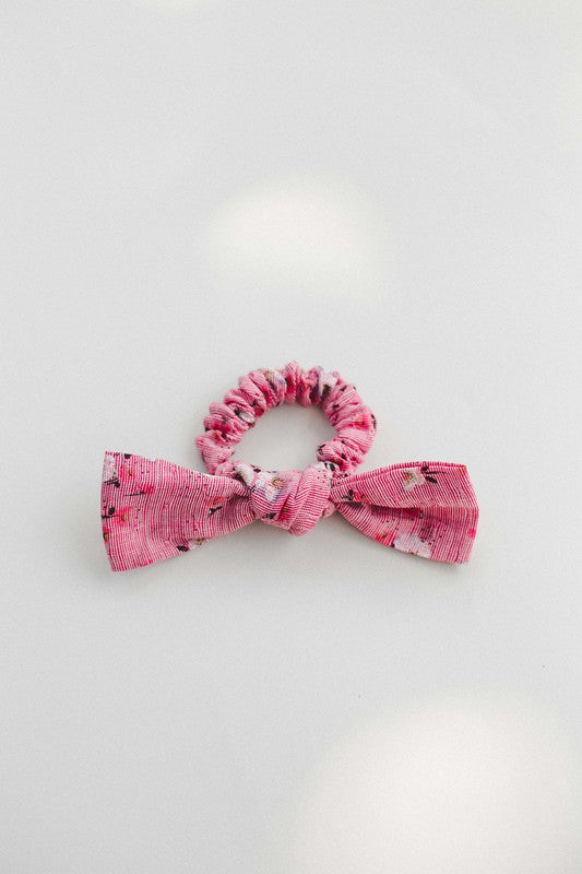 Sweet Floral Bow Hair Scrunchie - FINAL SALE Accessories