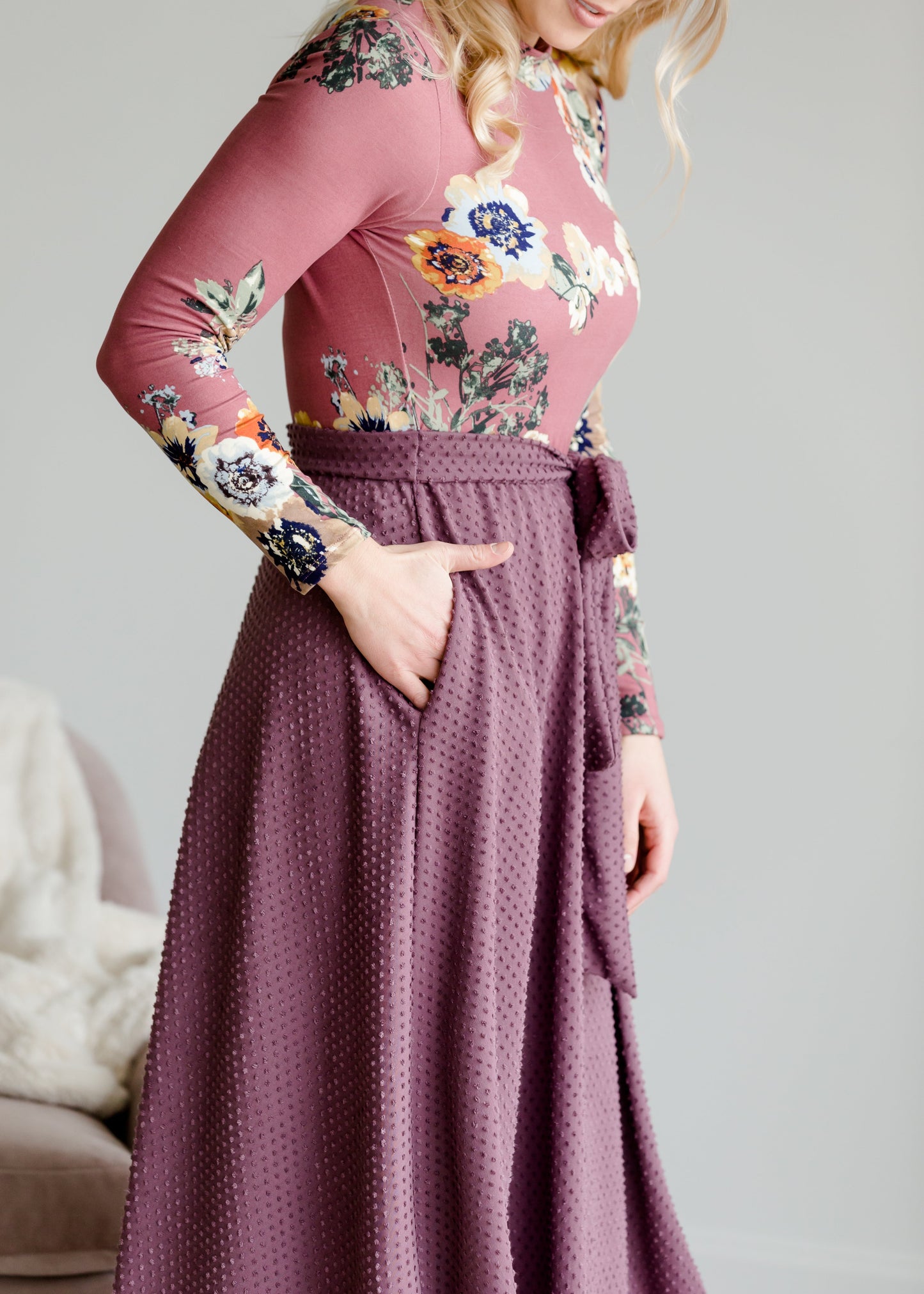 Swiss Dot Floral Midi Dress - FINAL SALE Dresses