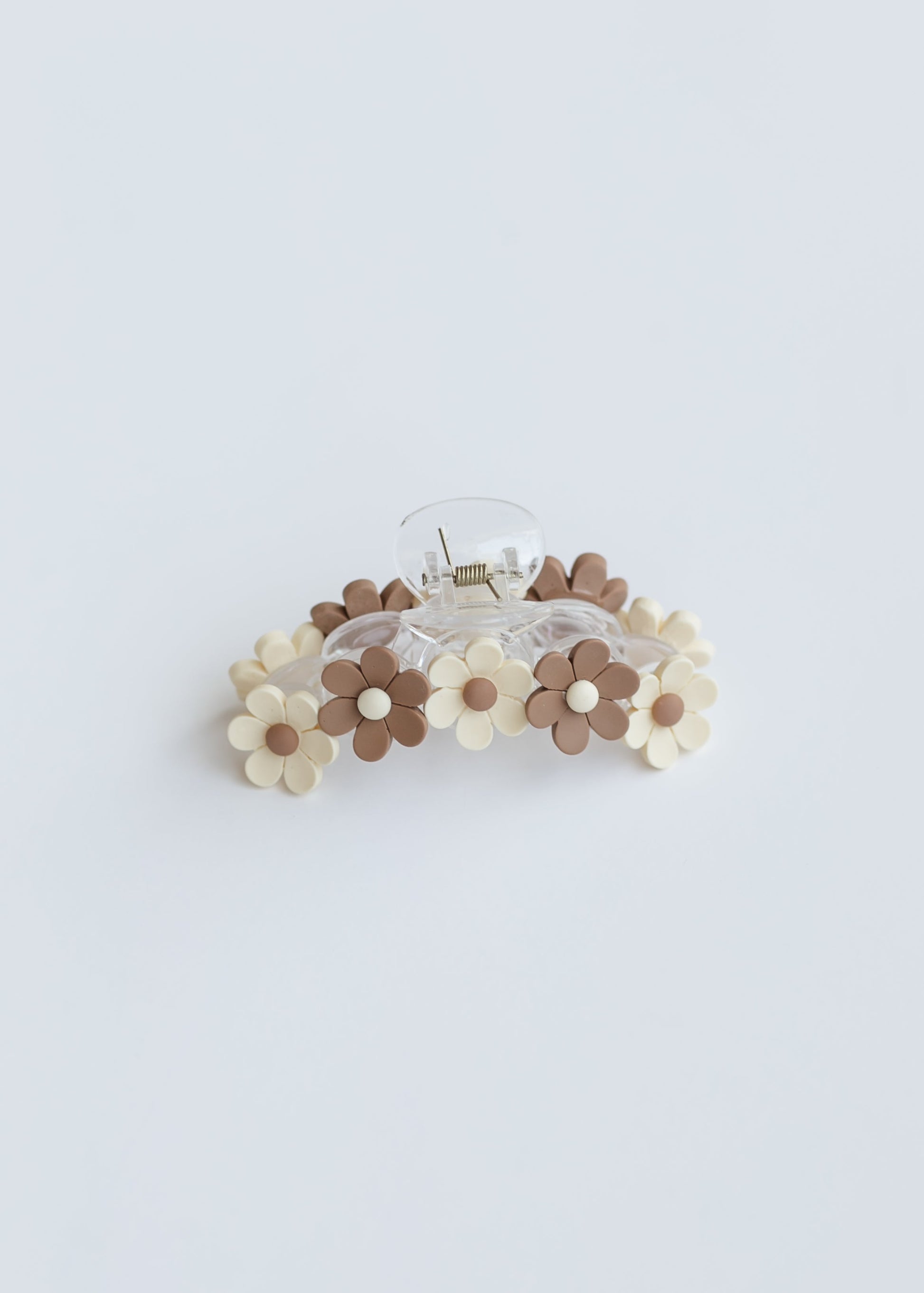 Tan Blossom Claw Hair Clip Accessories