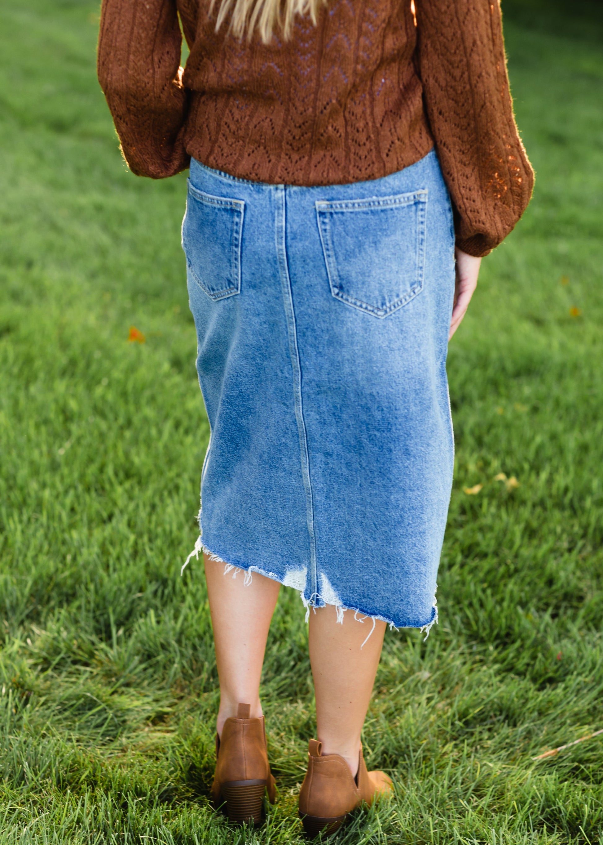 Tan Suede Bootie with Heel - FINAL SALE Shoes