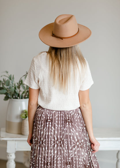 Tan Wide Brim Hat Accessories