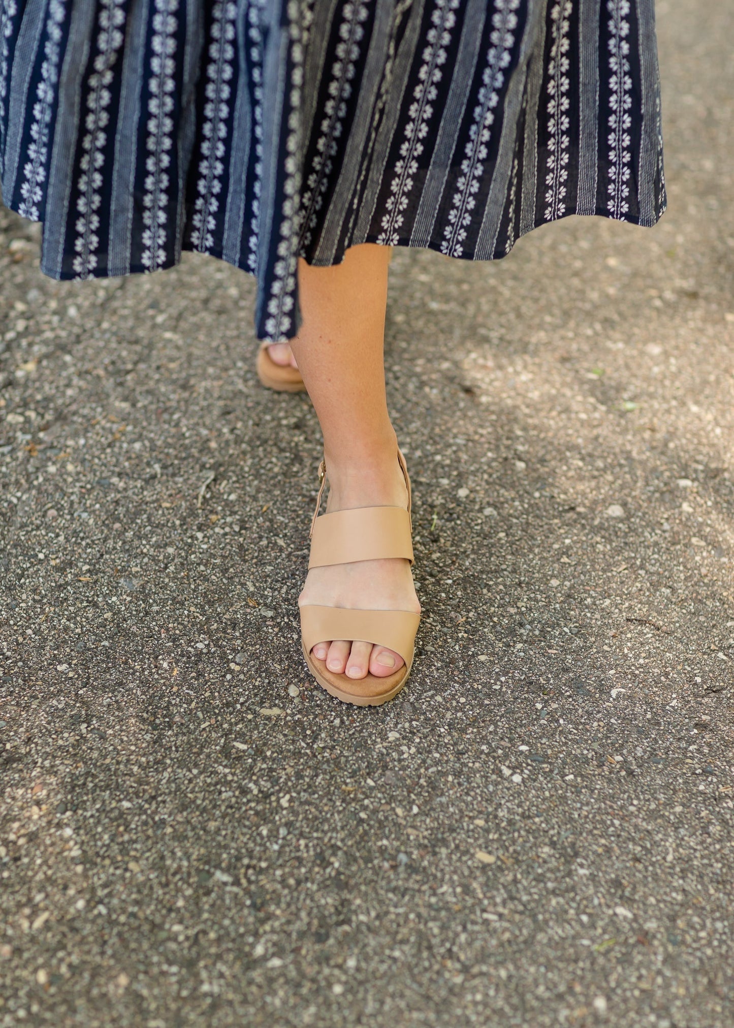 Tan Wooden Block Slingback Sandal - FINAL SALE Accessories