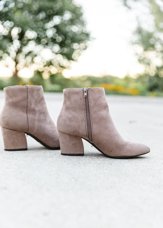 Taupe Pointed Toe Bootie - FINAL SALE Shoes