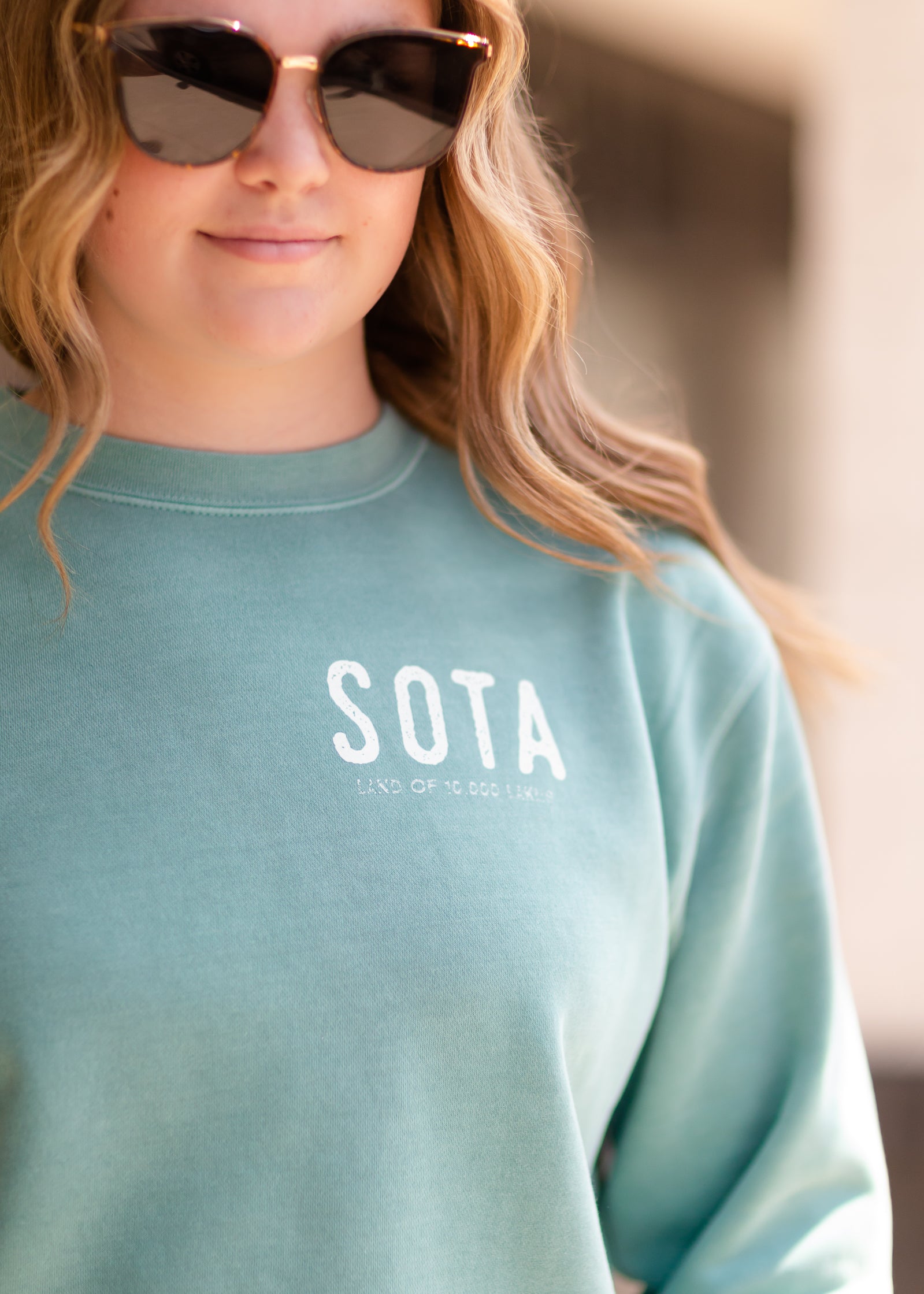 Teal Sota Lake Life Crewneck - FINAL SALE Tops