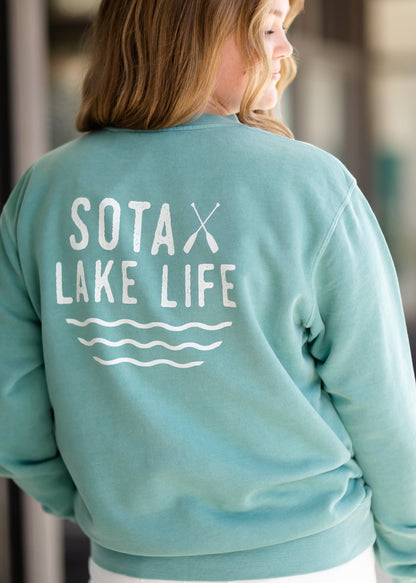 Teal Sota Lake Life Crewneck - FINAL SALE Tops