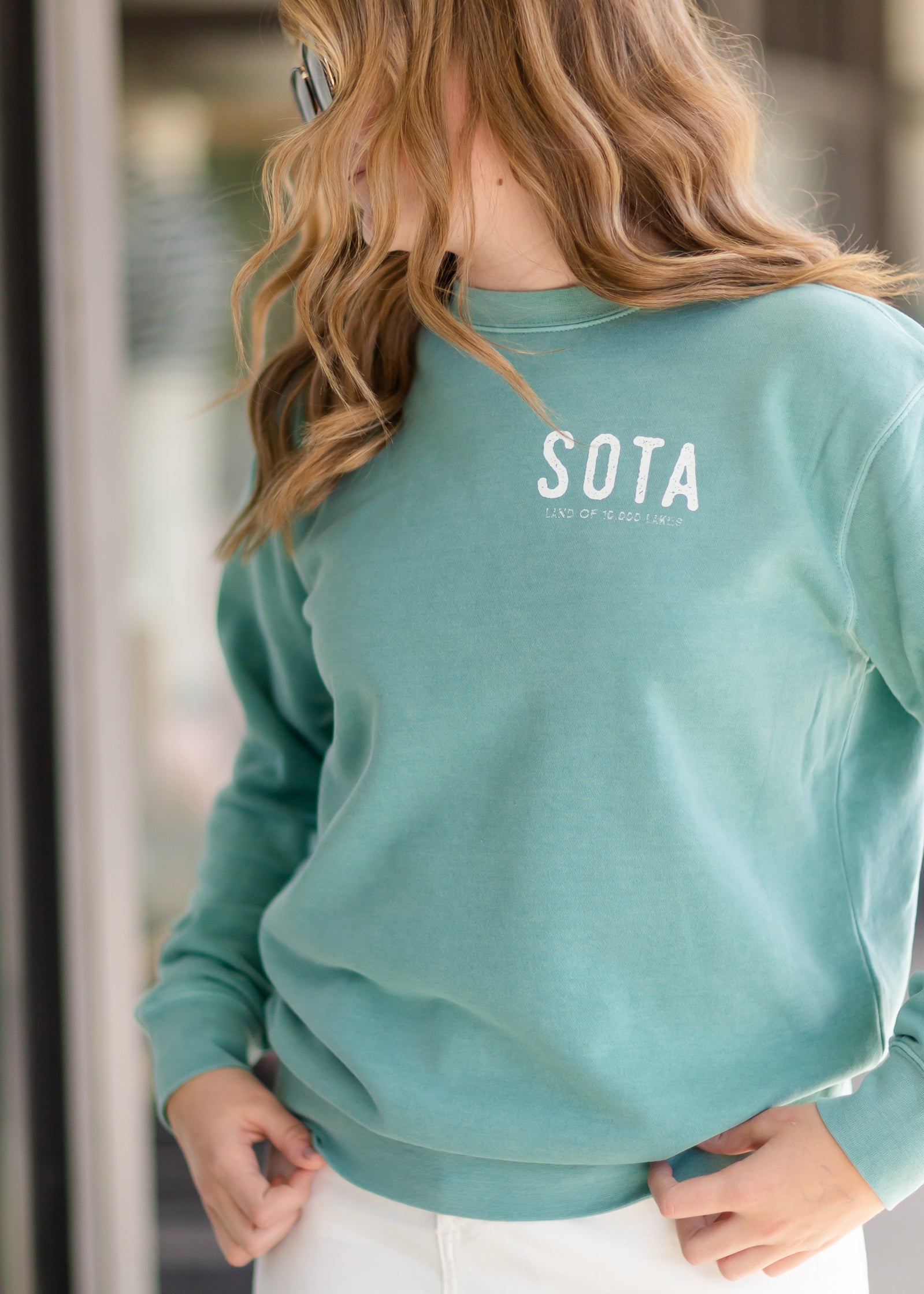 Teal Sota Lake Life Crewneck - FINAL SALE Tops