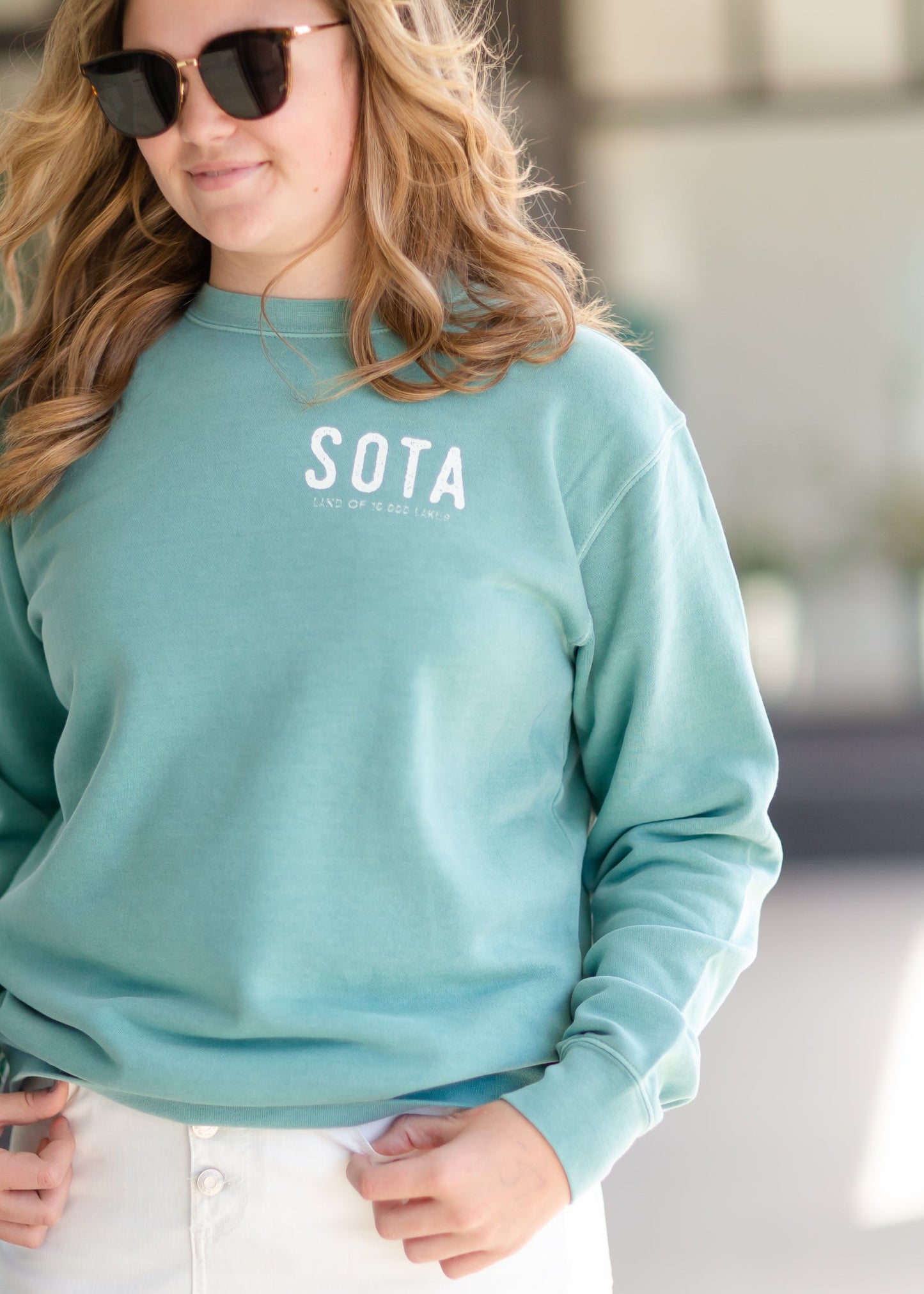 Teal Sota Lake Life Crewneck - FINAL SALE Tops