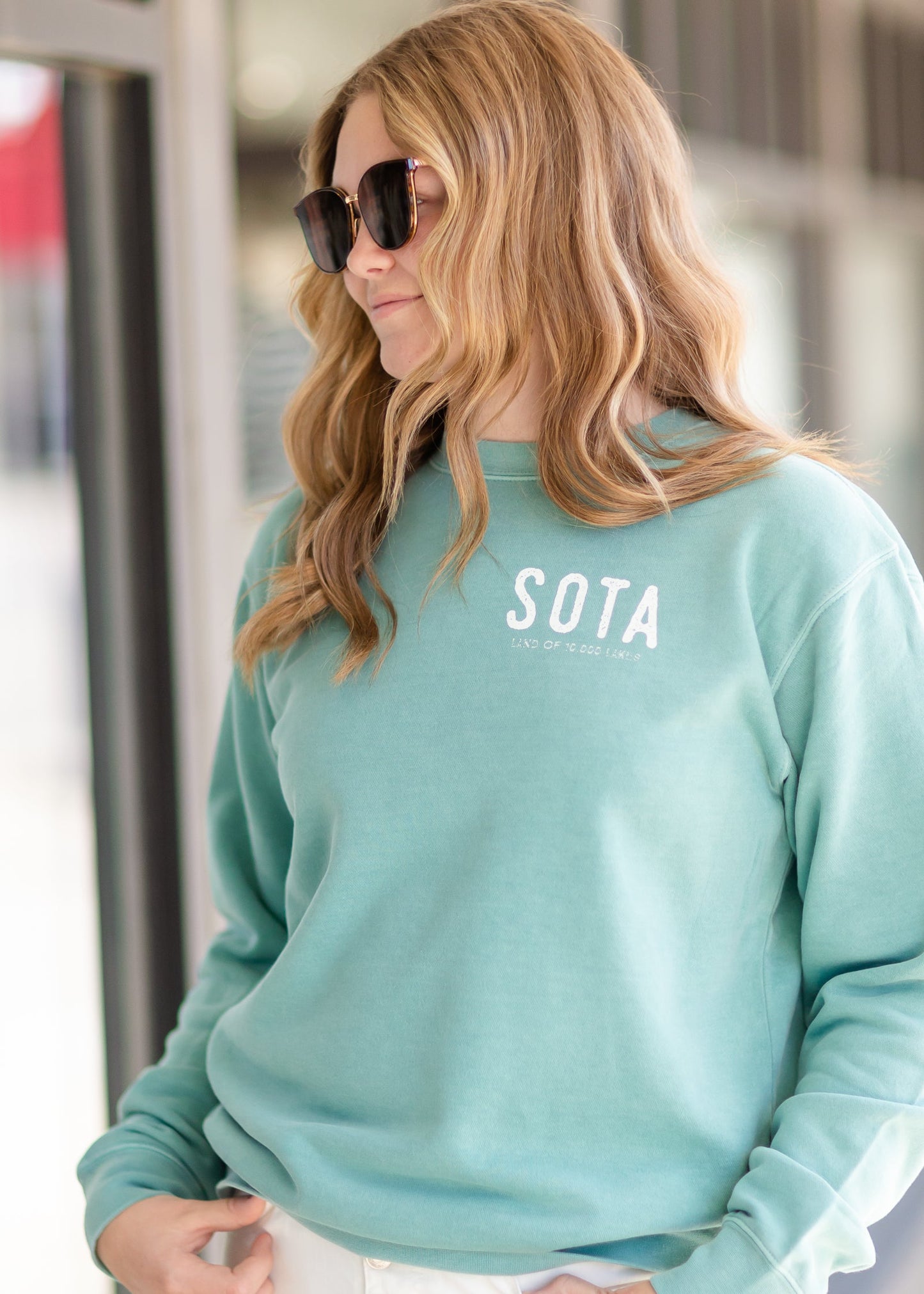 Teal Sota Lake Life Crewneck - FINAL SALE Tops