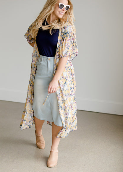 Tiered Drawstring Waist Kimono - FINAL SALE Layering Essentials