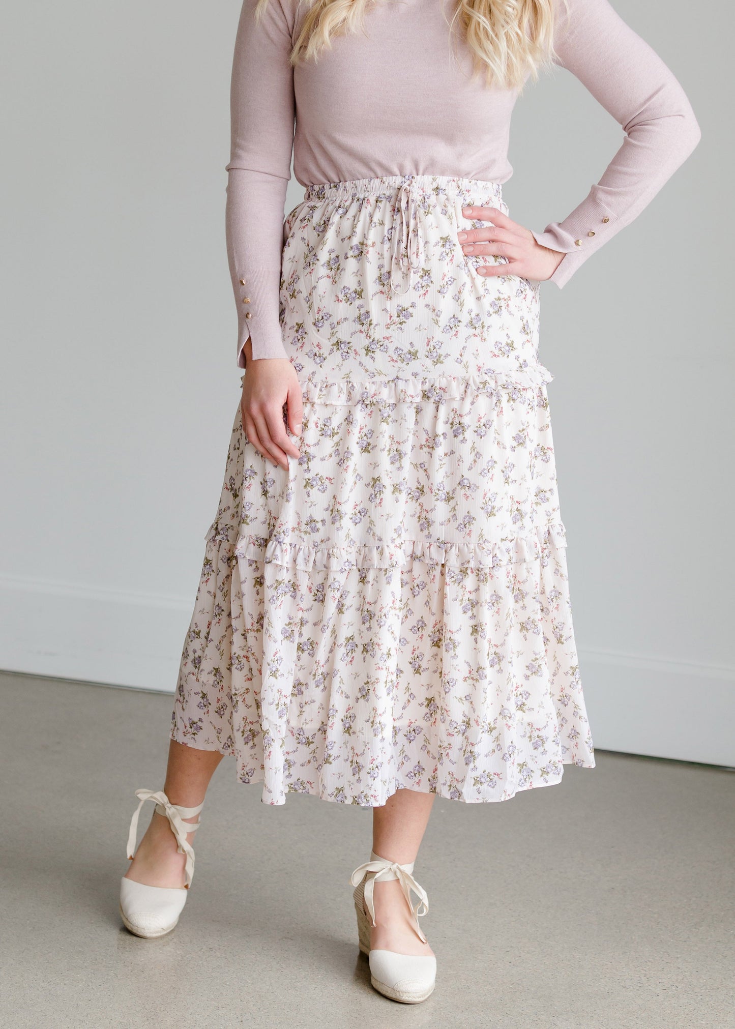 Tiered Floral High Waist Skirt - FINAL SALE Skirts