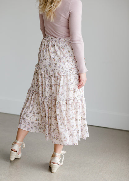 Tiered Floral High Waist Skirt - FINAL SALE Skirts