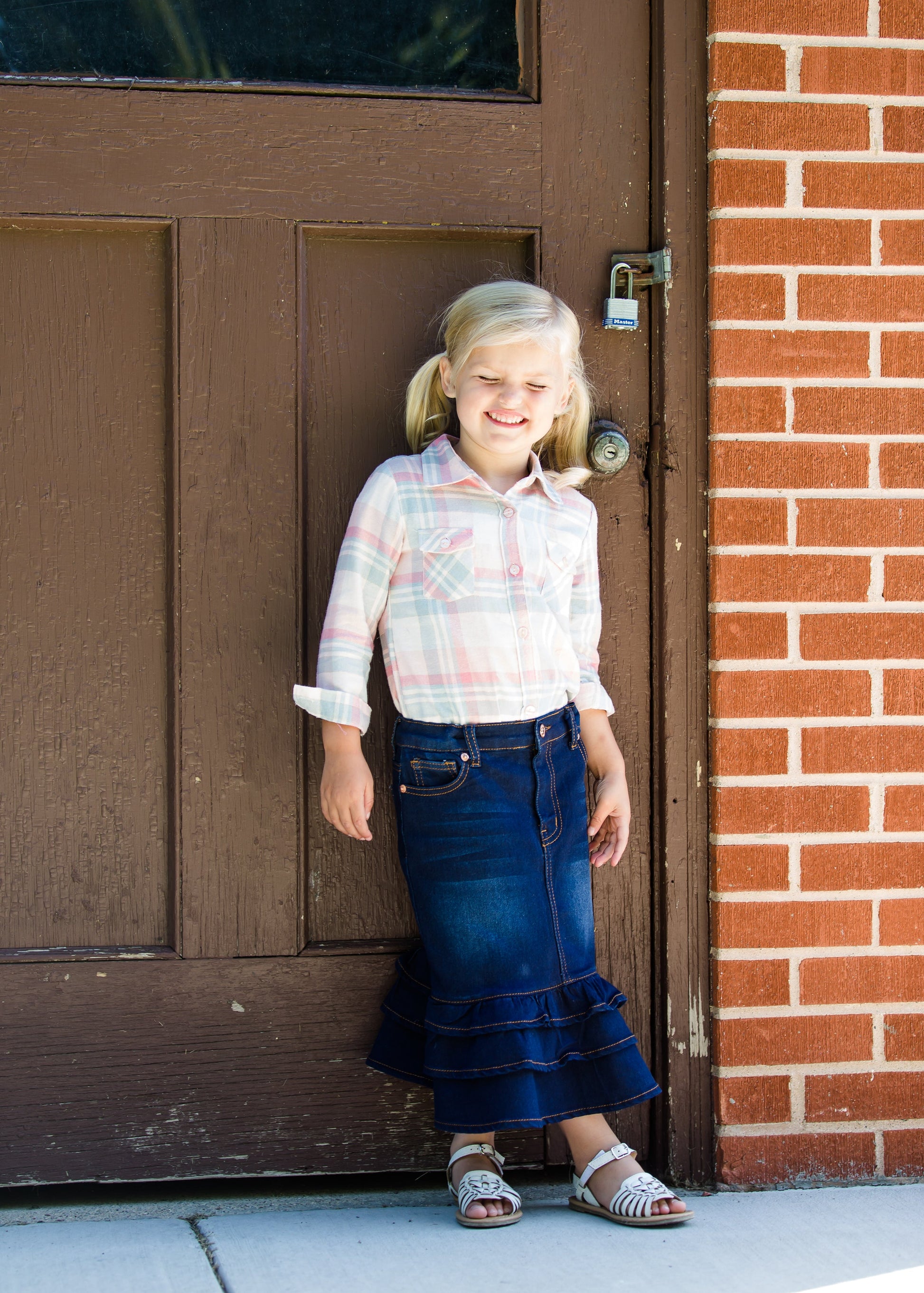 Tiered Ruffle Midi Skirt Skirts