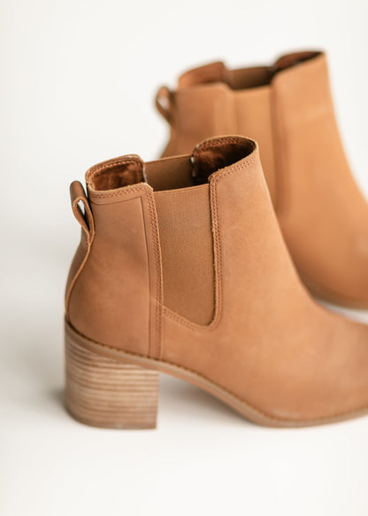 TOMS® Evelyn Chelsea Brown Booties Shoes