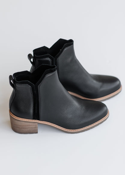 TOMS® Hailey Heeled Leather Boot Shoes