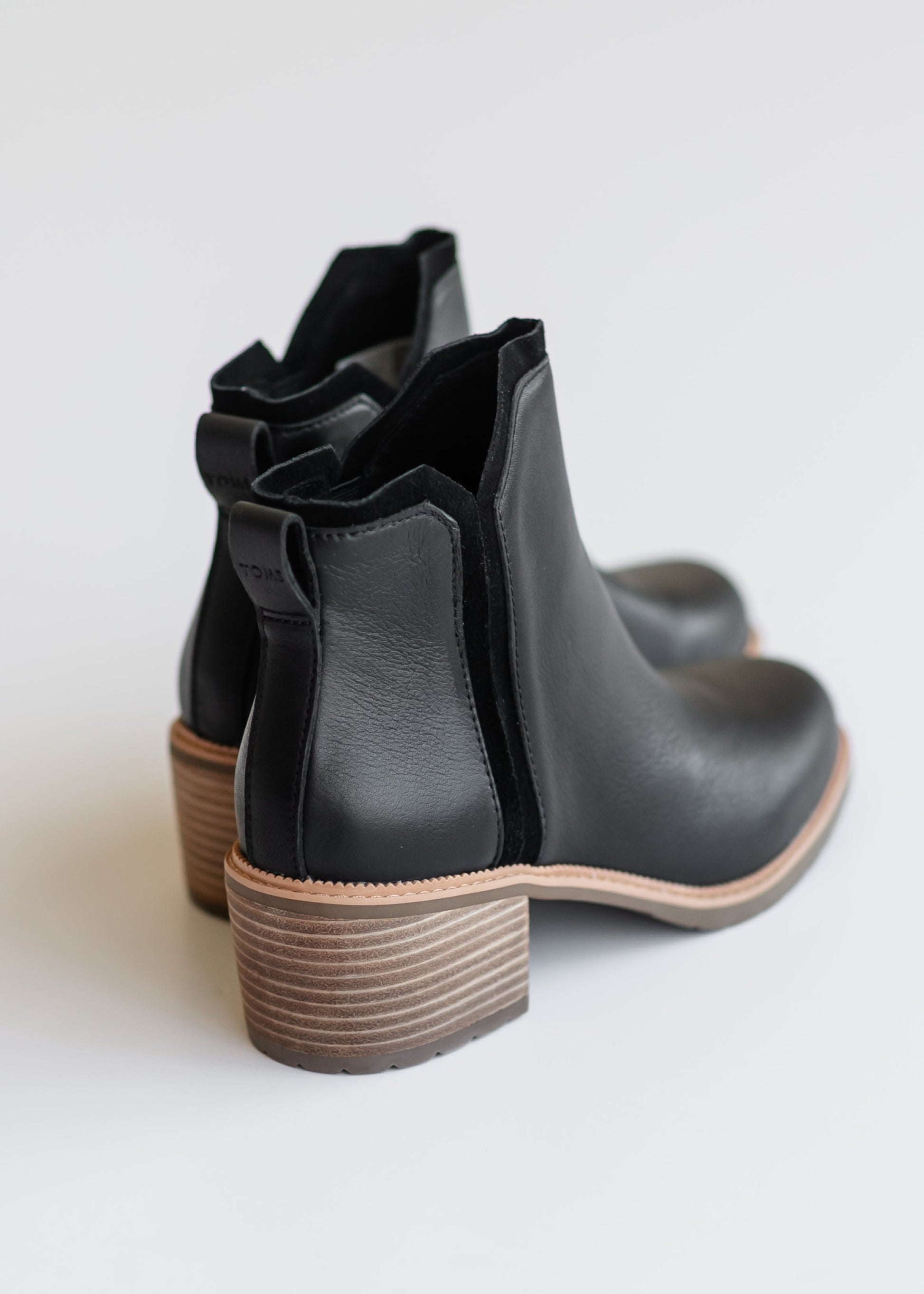 TOMS® Hailey Heeled Leather Boot Shoes