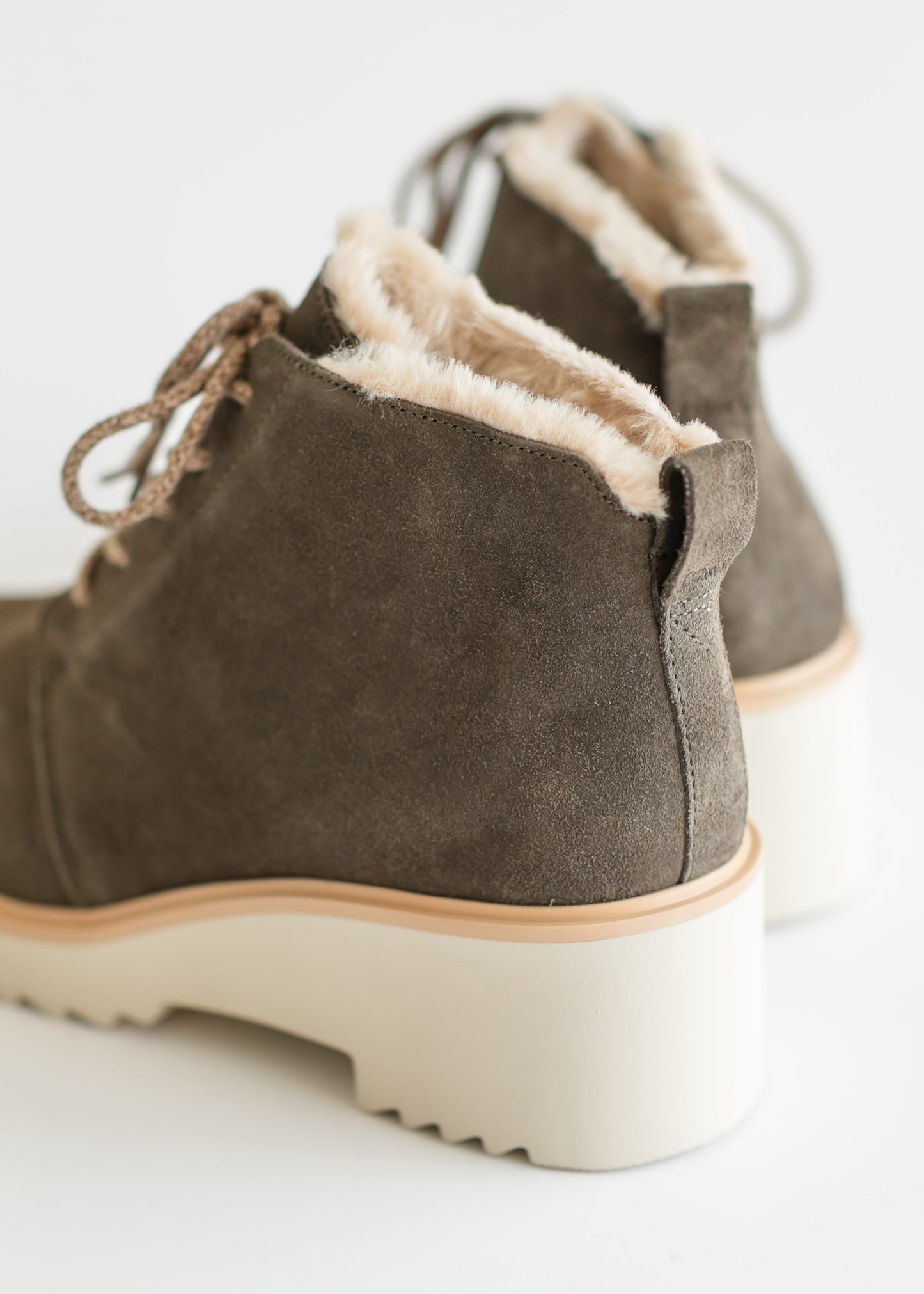 TOMS® Maude Suede Lace Up Wedge Boot Shoes