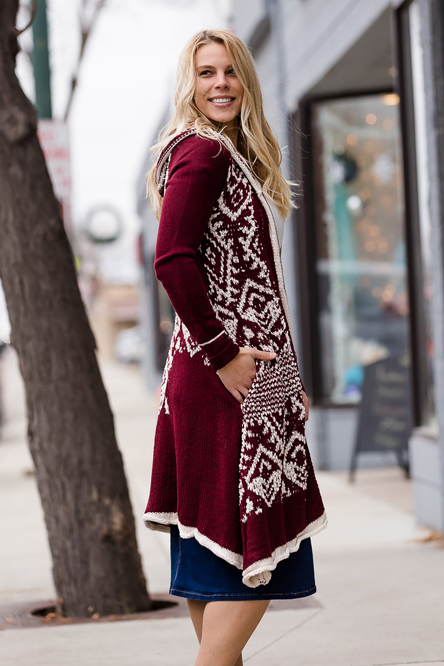 Tribal Zip Up Duster Cardigan - FINAL SALE Layering Essentials