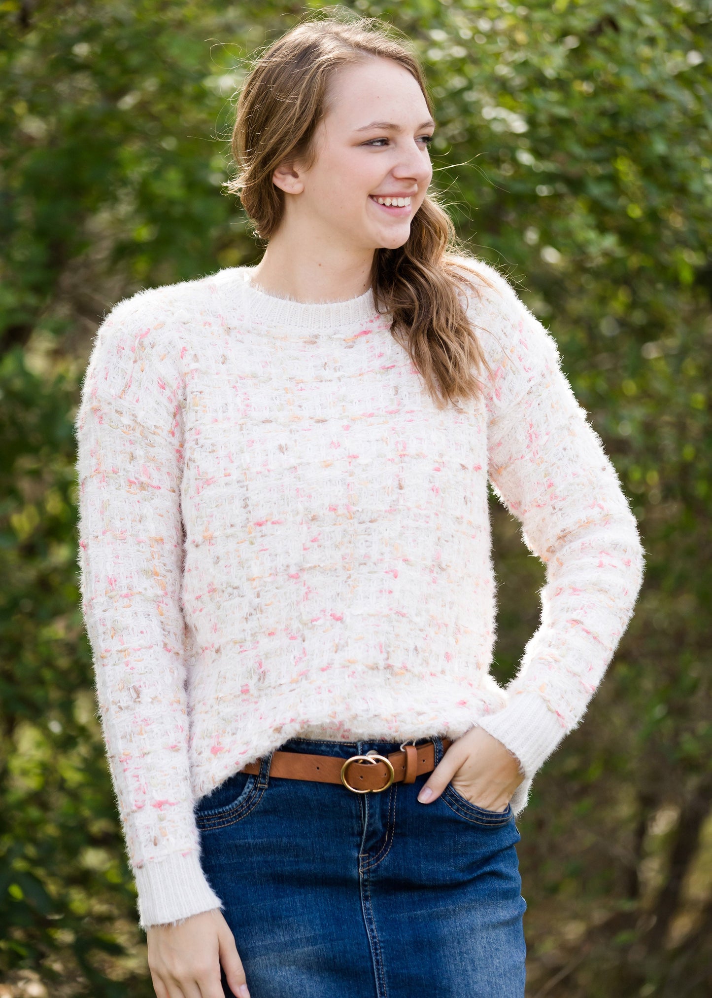 Tweed Textured Cozy Sweater - FINAL SALE Tops