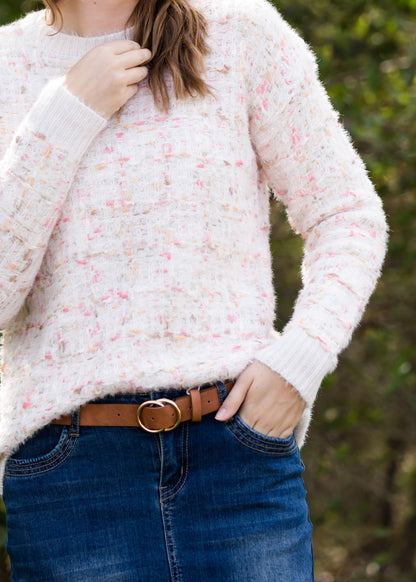 Tweed Textured Cozy Sweater - FINAL SALE Tops