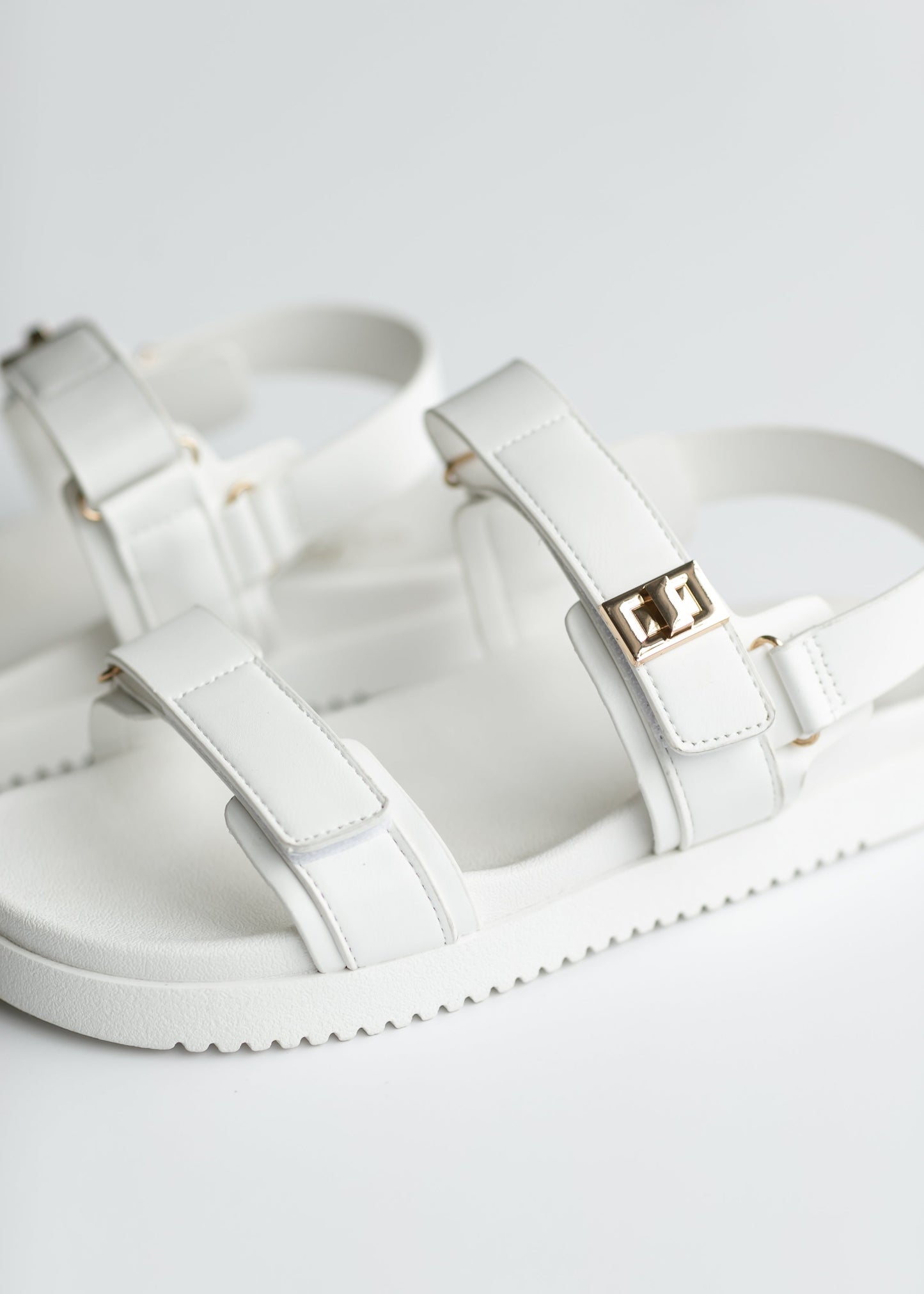 Velcro Strap Metal Buckle Sandals Shoes