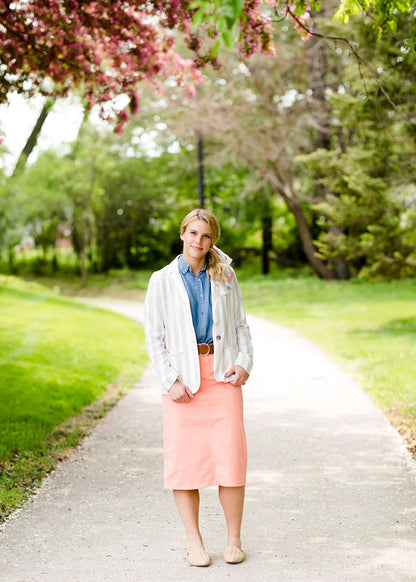 Vertical Striped Blazer Jacket - FINAL SALE Layering Essentials