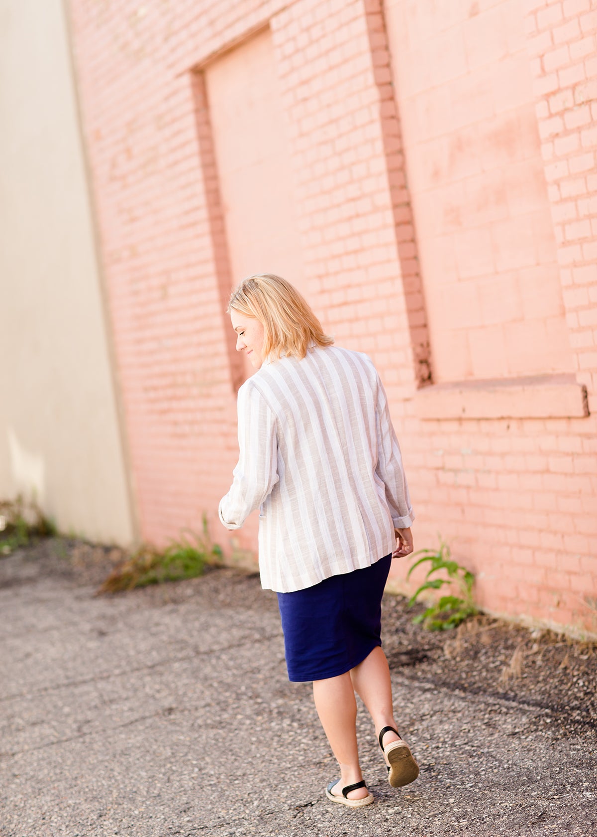 Vertical Striped Blazer Jacket - FINAL SALE Layering Essentials