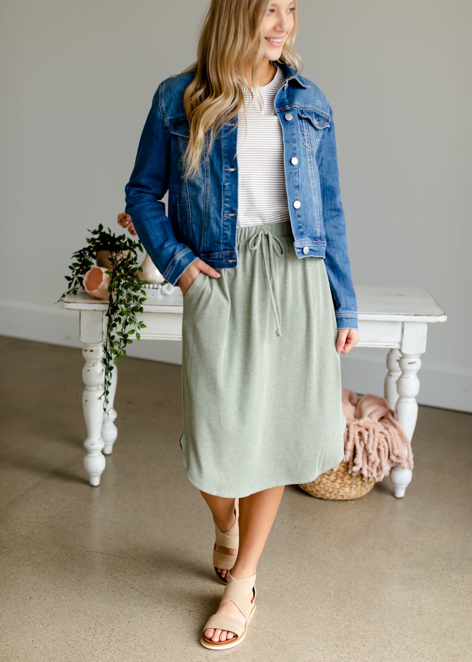 Vintage Washed Jean Jacket Tops