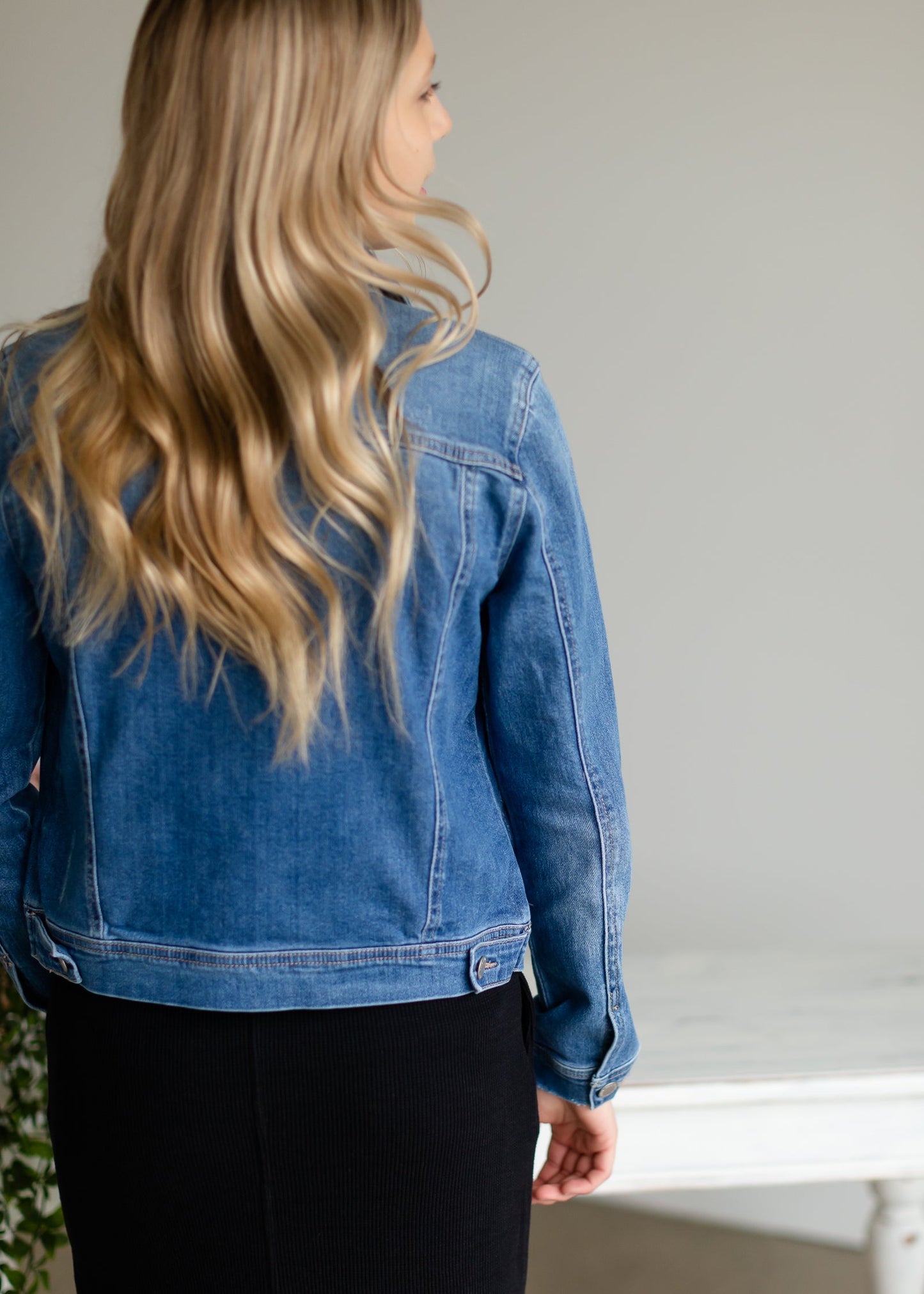 Vintage Washed Jean Jacket Tops