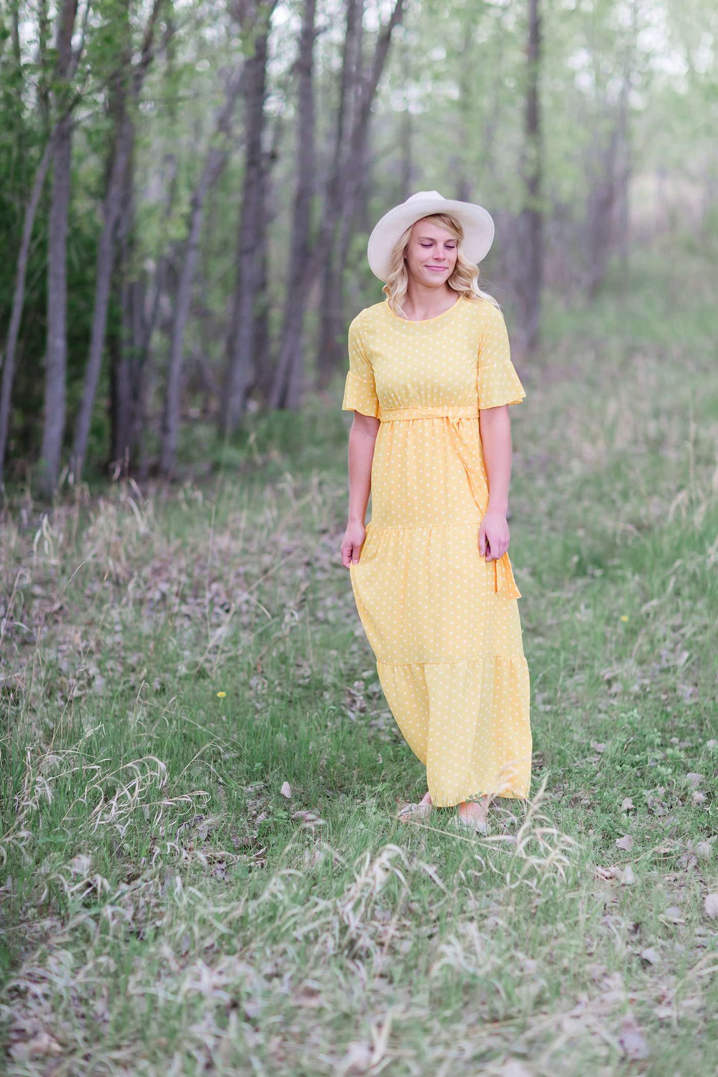 Yellow Polka Dot Dress FF Dresses