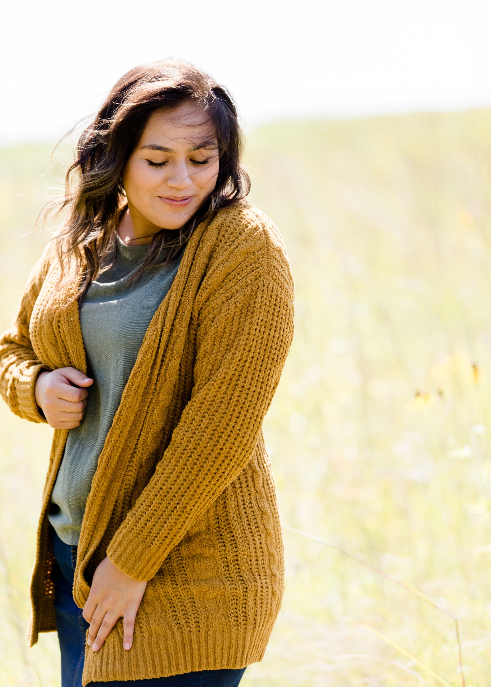 Chenille Oversized Cable Knit Sweater - FINAL SALE Tops