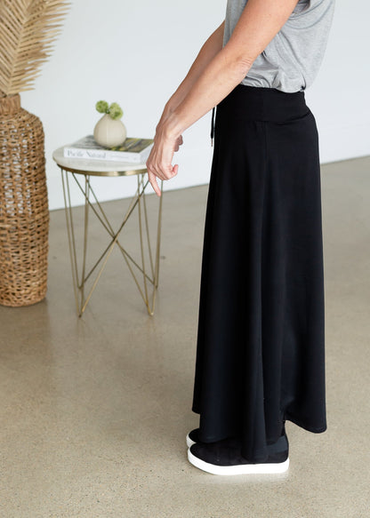 Addison Long Black Knit A-Line Skirt - FINAL SALE Skirts