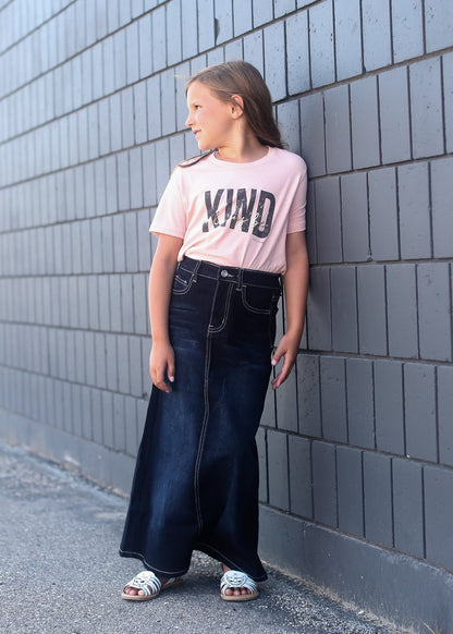 Girls Peach Be Kind Graphic Tee