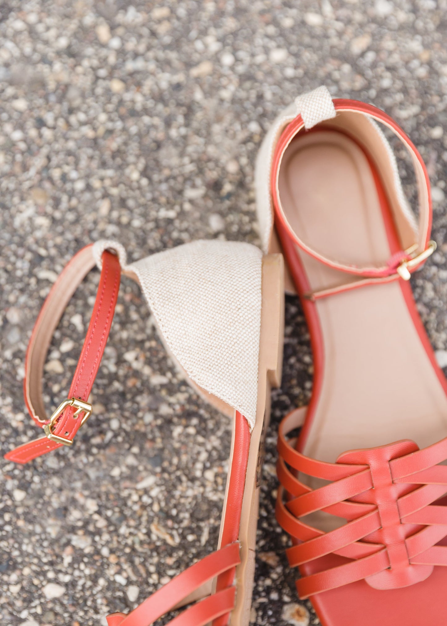 Ankle Strap Flat Brick Sandals - FINAL SALE Shoes