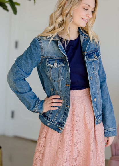 Bamboo Denim Jean Jacket Tops