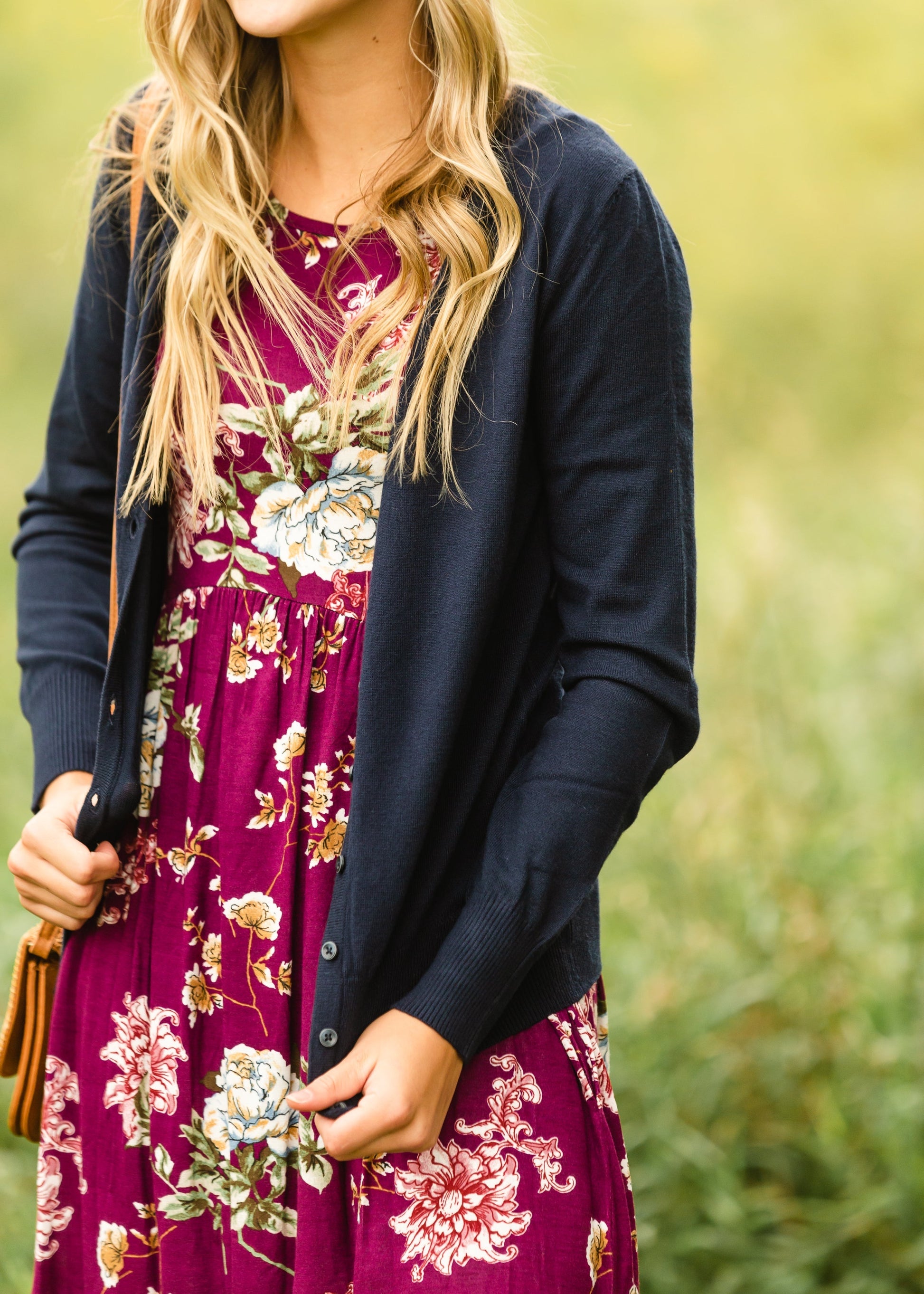 Basic + Classic Navy Cardigan Tops