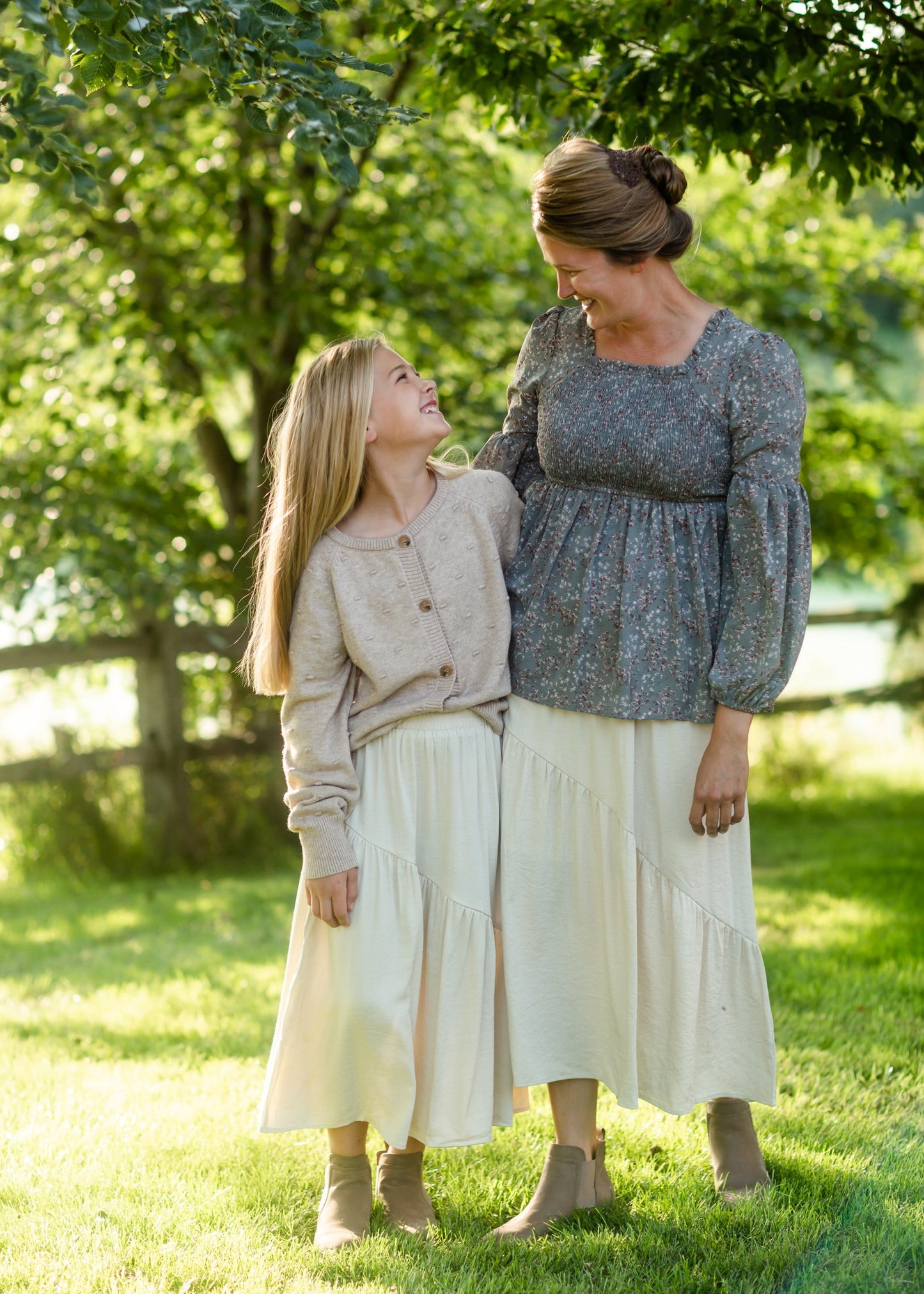 Beige Asymmetric Seam Midi Skirt Skirts Hayden Los Angeles