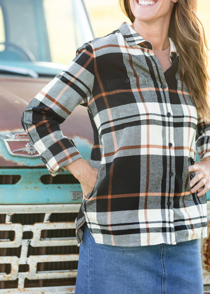 Black Copper Mila Flannel Shirt - FINAL SALE Tops