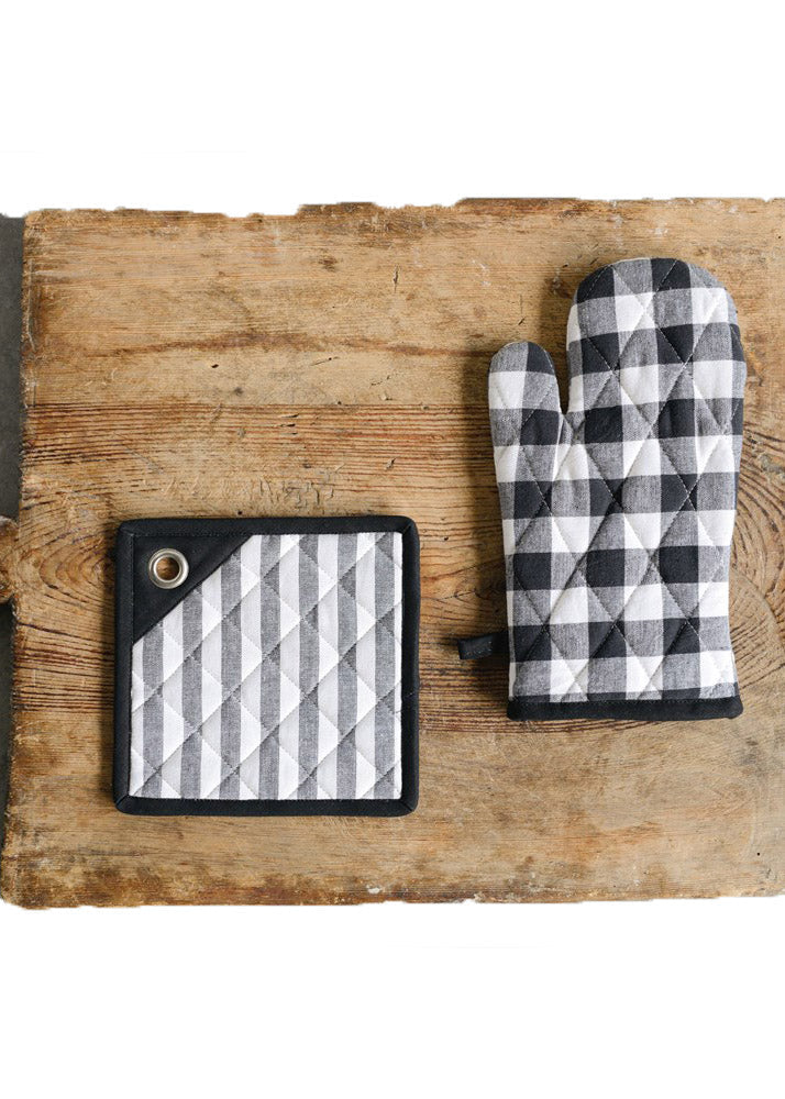 Black Gingham Hot Mitt Home & Lifestyle