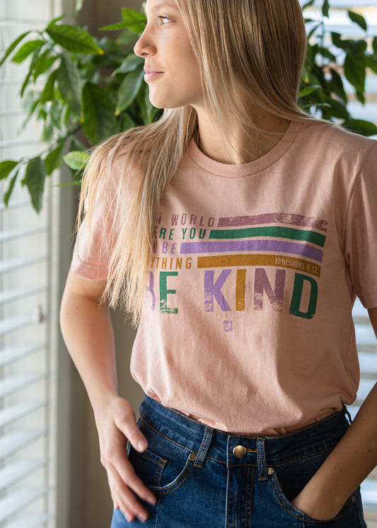 Blush Be Kind Graphic Tee - FINAL SALE Tops