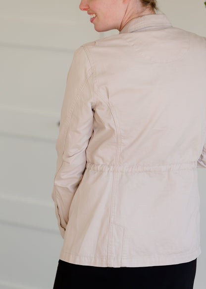 Blush Cargo Zip Up Jacket - FINAL SALE Layering Essentials