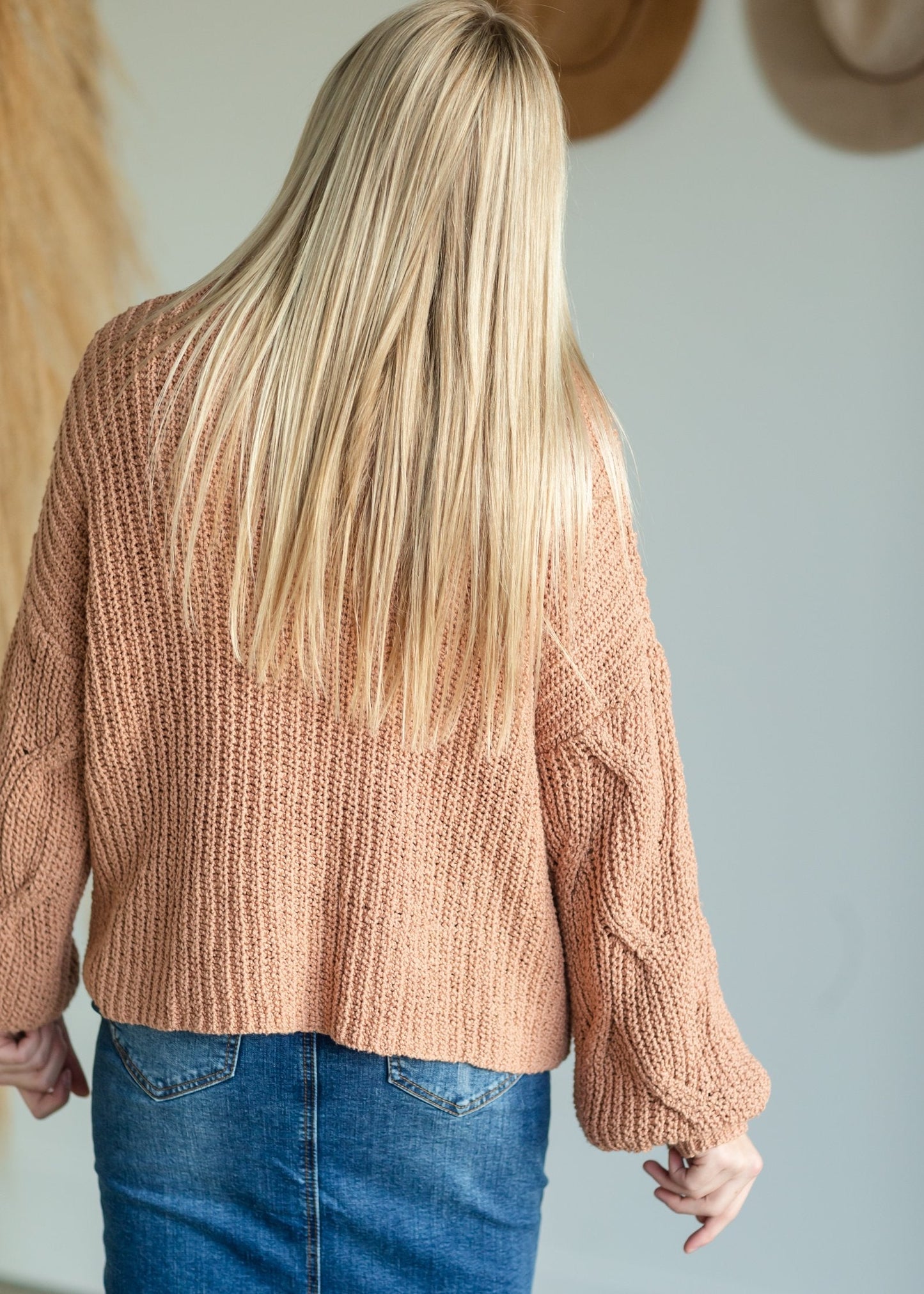 Blush Dolman Sleeve Mock Neck Sweater Tops By Together