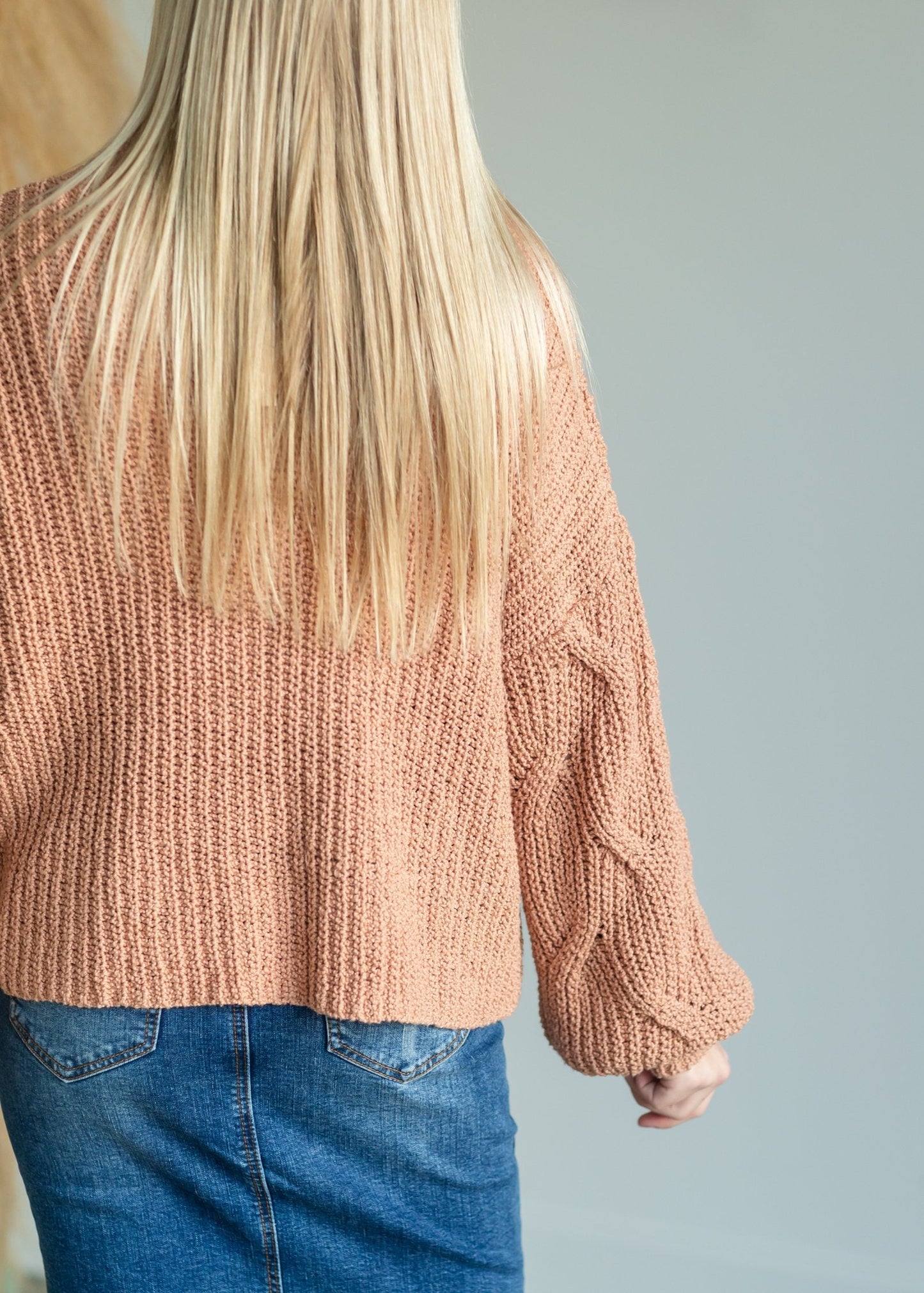 Blush Dolman Sleeve Mock Neck Sweater Tops By Together