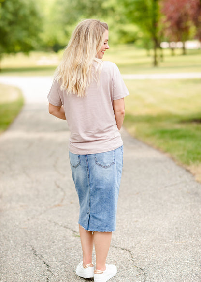 Blush Drop Shoulder Tee - FINAL SALE Tops