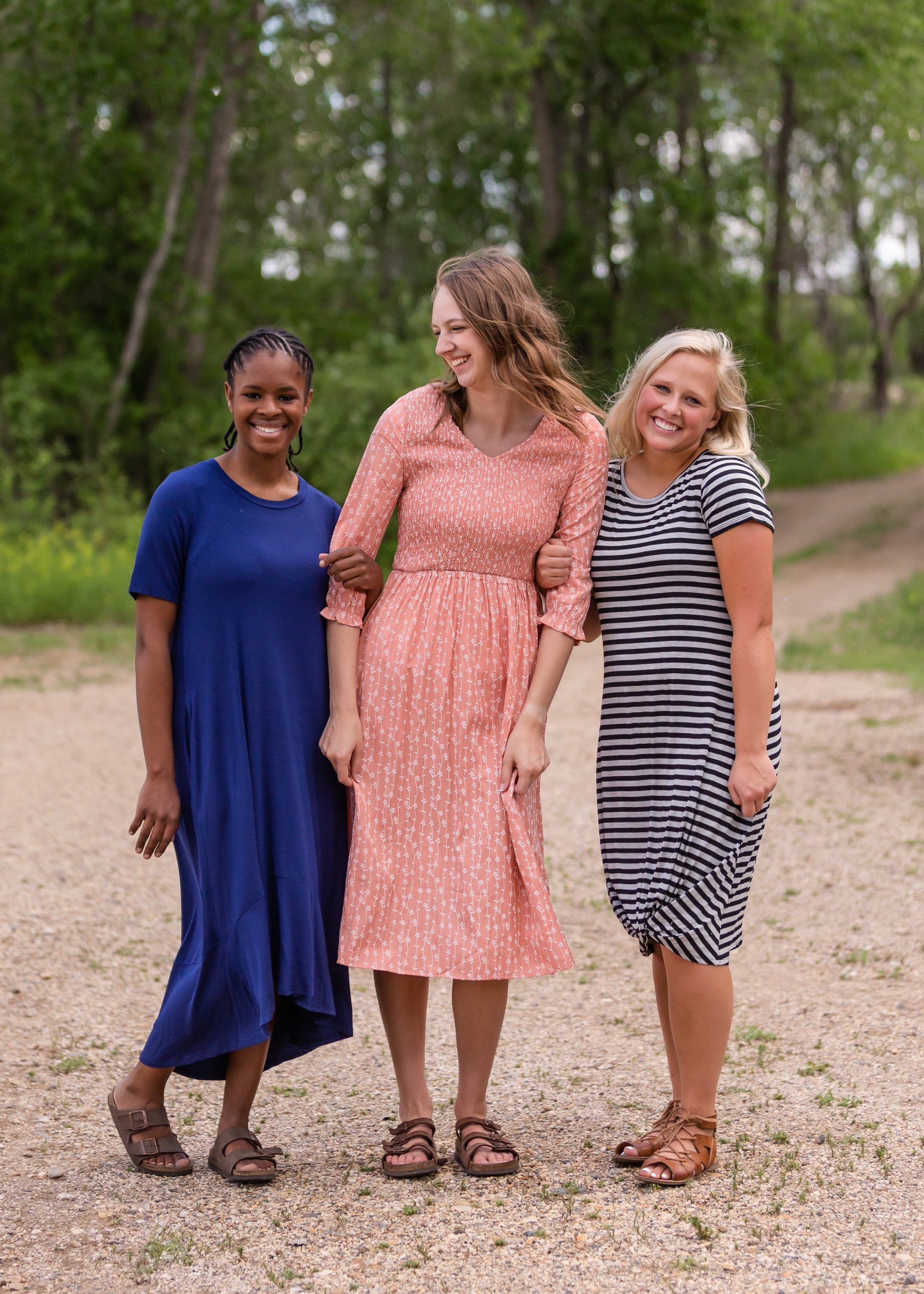 Blush Smocked Floral Flowy Midi Dress - Final Sale Dresses