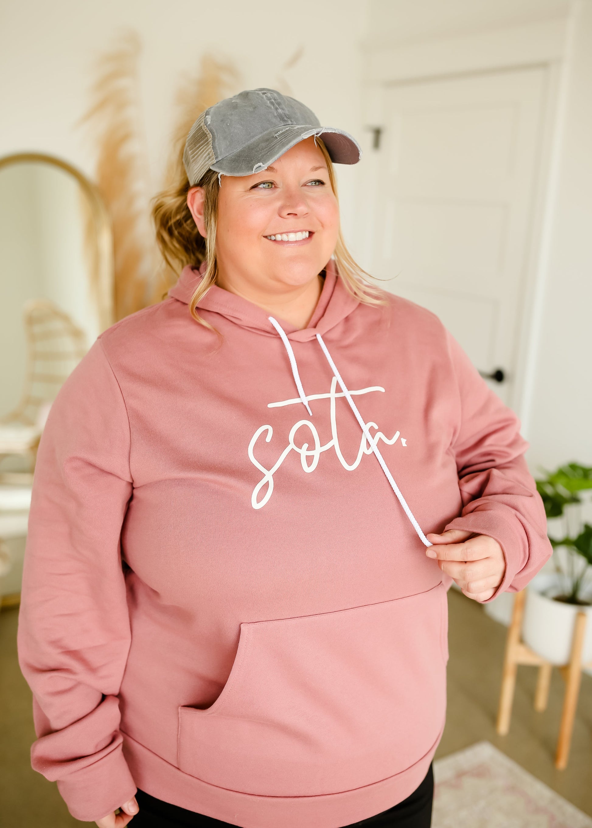 Blush Sota Hooded Sweatshirt - FINAL SALE Tops